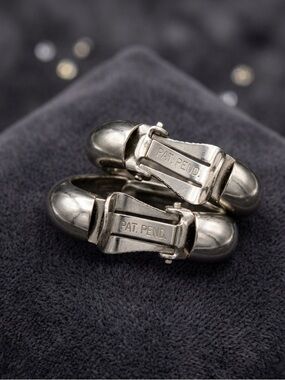Pat.pend Silver vintage earrings- Pat. Pend.